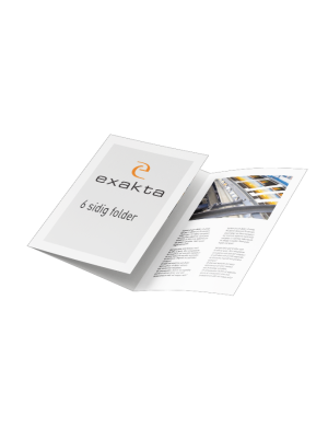 Vikt folder med 6 sidor att sätta ditt eget tryck på